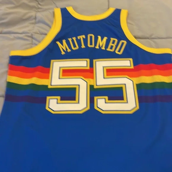 Mitchell & Ness Denver Nuggets Authentic Dikembe Mutombo jersey sz XL! - Picture 5 of 6